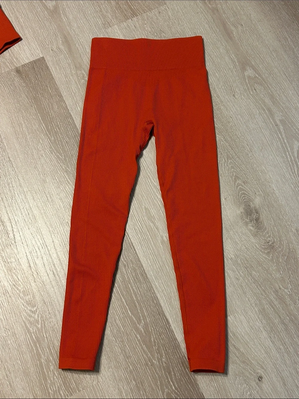 Unbranded Women’s High-Waist Ribbed Seamless Leggings & Bralette Tank Set